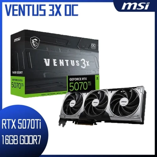 CARTE GRAPHIQUE MSI VENTUS 3X RTX 5070TI 16GB GDDR7 OC NEUF SOUS EMBALLAGE