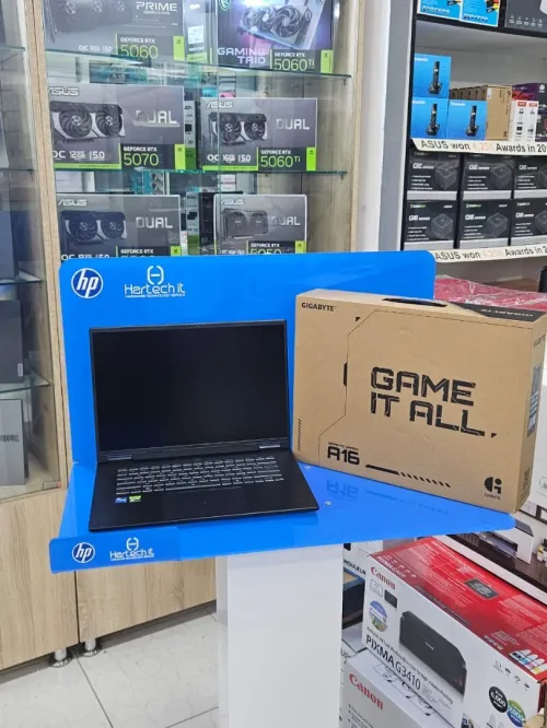 LAPTOP GIGABYTE GAMING A16 CORE I7-13620H DDR5 16GB SSD 1TB RTX  5050 8GB ECRAN 16" FHD NEUF SOUS EMBALLAGE