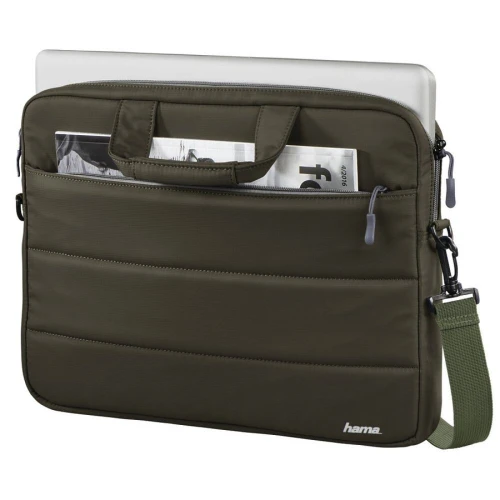 SACOCHE LAPTOP 14" HAMA TORONTO GREY ET VERT OLIVE