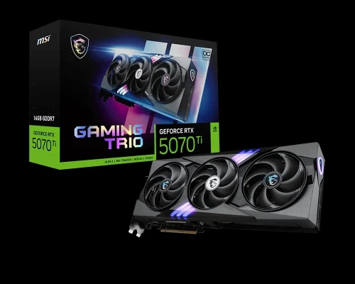 CARTE GRAPHIQUE MSI GEFORCE RTX 5070Ti 16GB GDDR7 GAMING TRIO OC BLACK NEUF SOUS EMBALLAGE