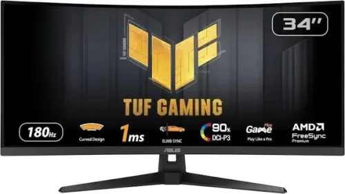 ECRAN ASUS 34" ULTRAWIDE TUF GAMING UWQHD VG34VQL3A CURVED 34" 3440 x 1440 pixels -180Hz 1ms (MPRT)