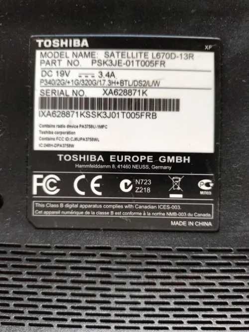 Toshiba Satellite L670
