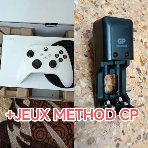 Xbox series 500GB + chargeur piles + method cp jeux
