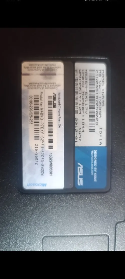 Asus N53SV-SX500V