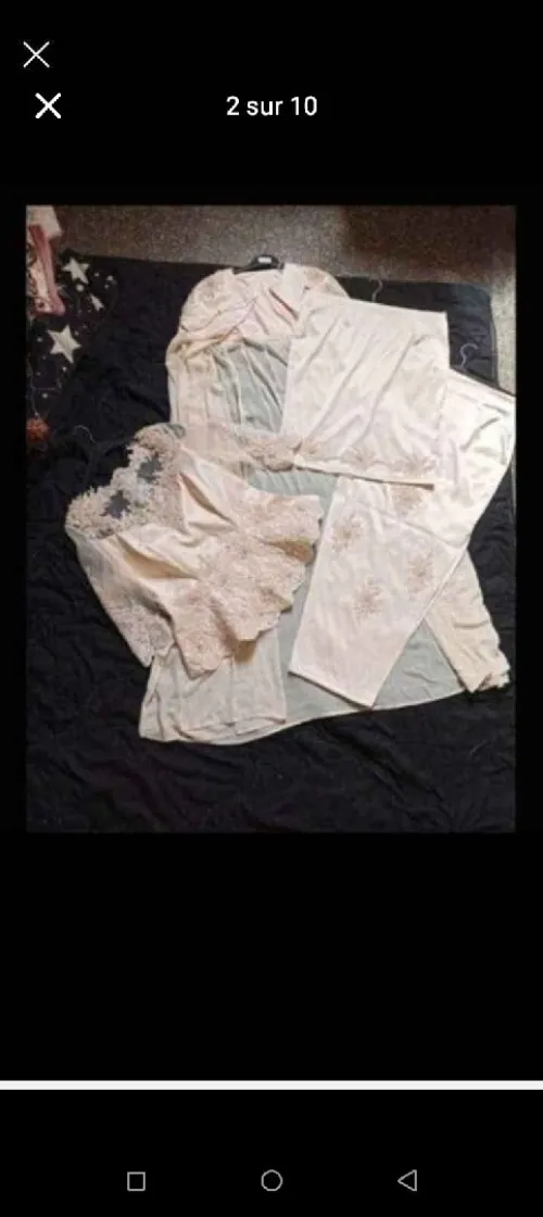 Ensembl(4 pieces jupe haut et serwal chelka,convient comme bedroun (tenue dekhla) pour mariée taille