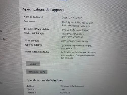ThinkPad T14s Gen 1 | 8GB RAM | 255 Go SSD | AMD RYZEN 5 PRO ( I5 11 gen )