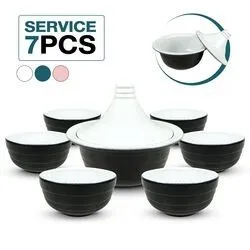 طقم 7 قطع  من السيراميك لتقديم الطعام Service 7Pcs De Récipient 