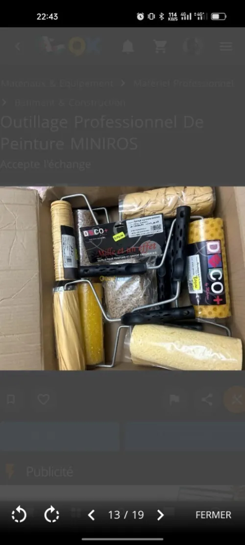 Outillage peinture professionnel miniros