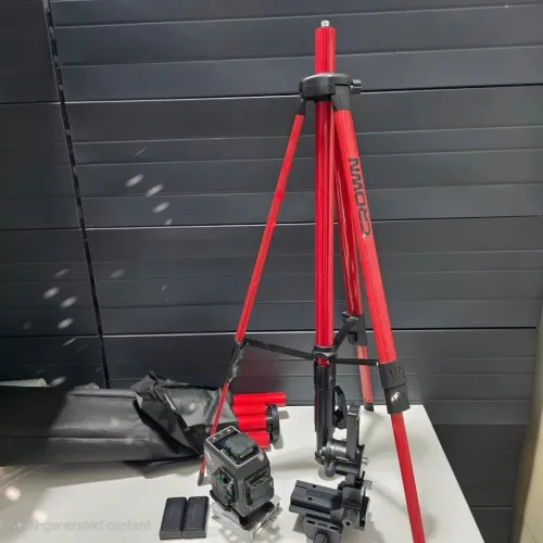 Niveau laser 4D 16 lignes 30M avec 2 batterie et perche télescopique 5m CROWN CT44150