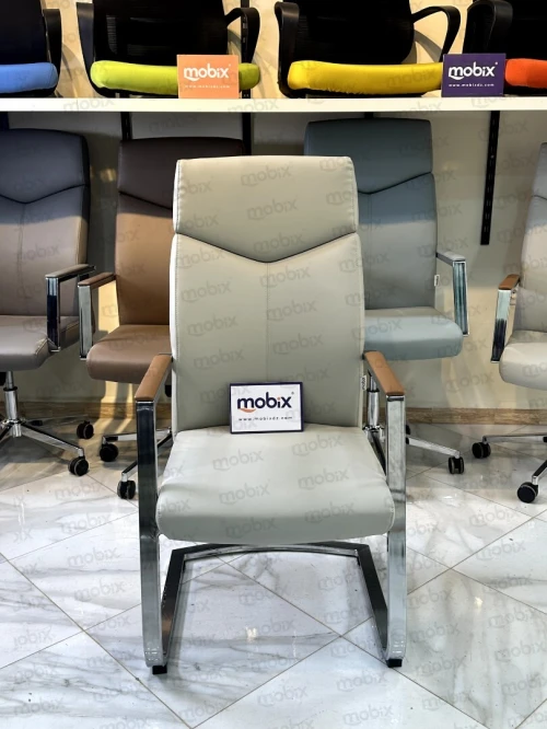 Chaise bureau visiteur AKAR DUO beige simili cuir de la marque Mobix dz