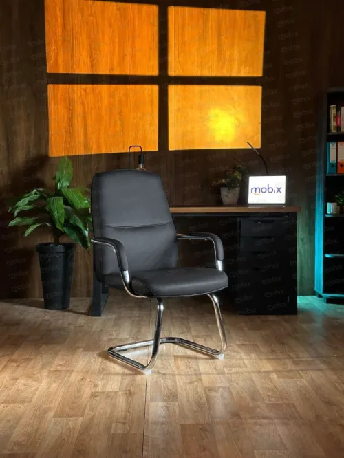 Chaise de bureau visiteur STELLAR en simili cuir de la marque Mobix dz