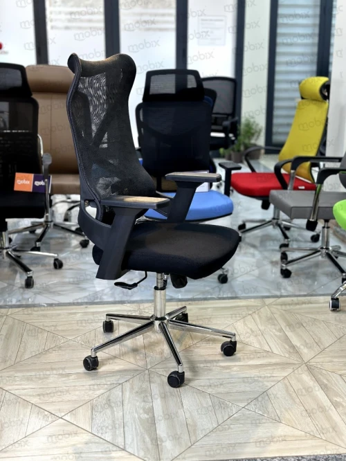 Chaise bureau ergonomique opérateur ONDA structure noir de la marque MOBIX-DZ