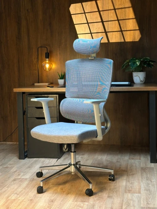Chaise LUNA opérateur grise Mobixdz confort et design pour bureau et gamer