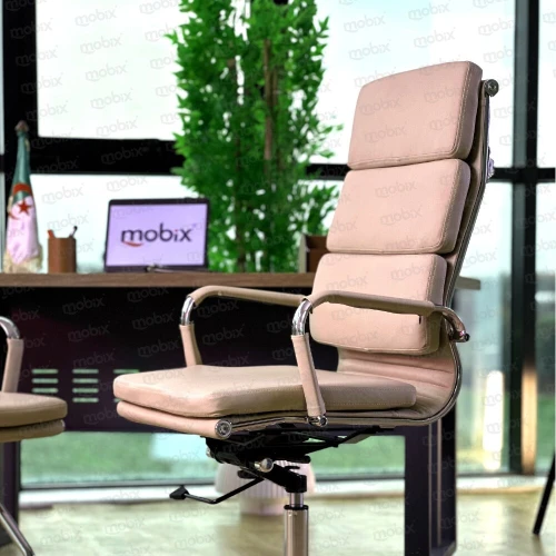 Chaise de direction AURA opérateur beige de la marque Mobix dz