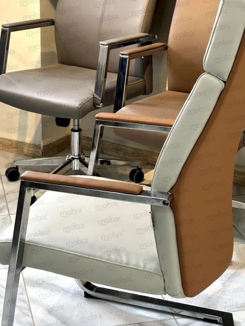 Chaise AKAR DUO visiteur simili cuir double dace de la marque Mobix dz