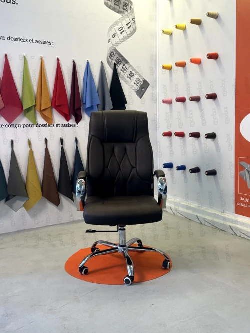 Chaise bureau fauteuil PDG CIRTA noir opérateur simili cuir de la marque MOBIX-DZ