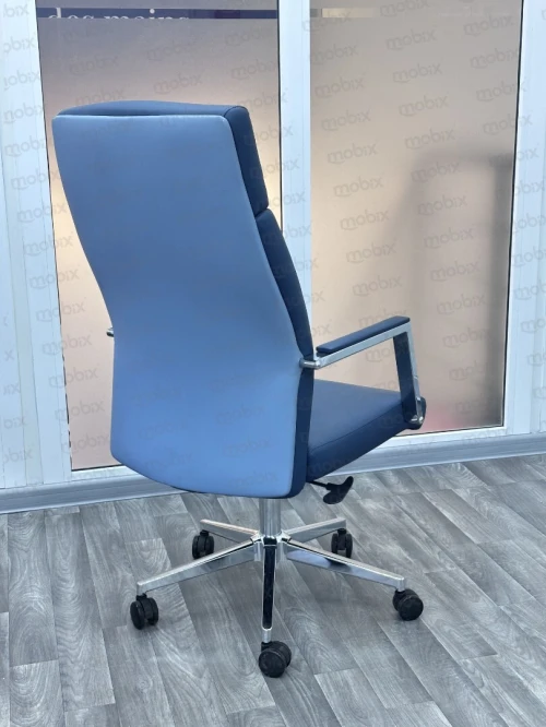 Chaise AKAR DUO opérateur bleu simili cuir double face de la marque Mobix dz