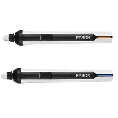 Paire de 2 stylos Epson compatibles avec les projecteurs interactifs Epson modèle ELPPN05