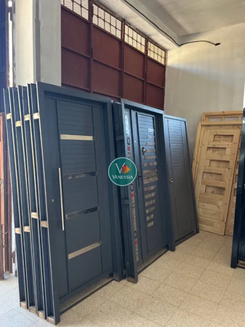 Porte D'Entrée 1M En Fer  Avec Plaque Inox