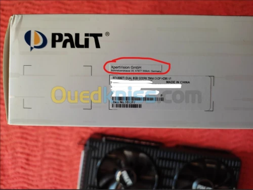 Palit GeForce RTX 3060 Ti Dual 8GB GDDR6 (importée d'Allemagne)