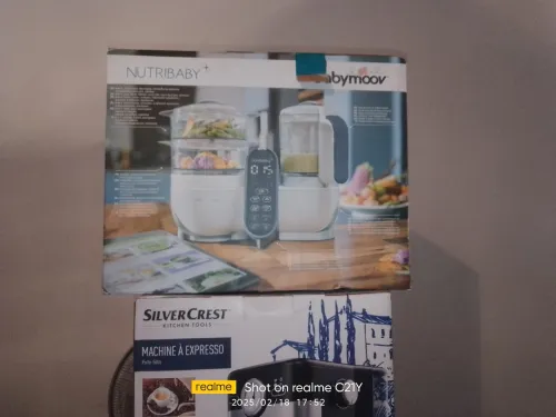 Paque de 3:silvercrest machine à café+Thermomix monsieur cuisine connect +robot multifonctions 