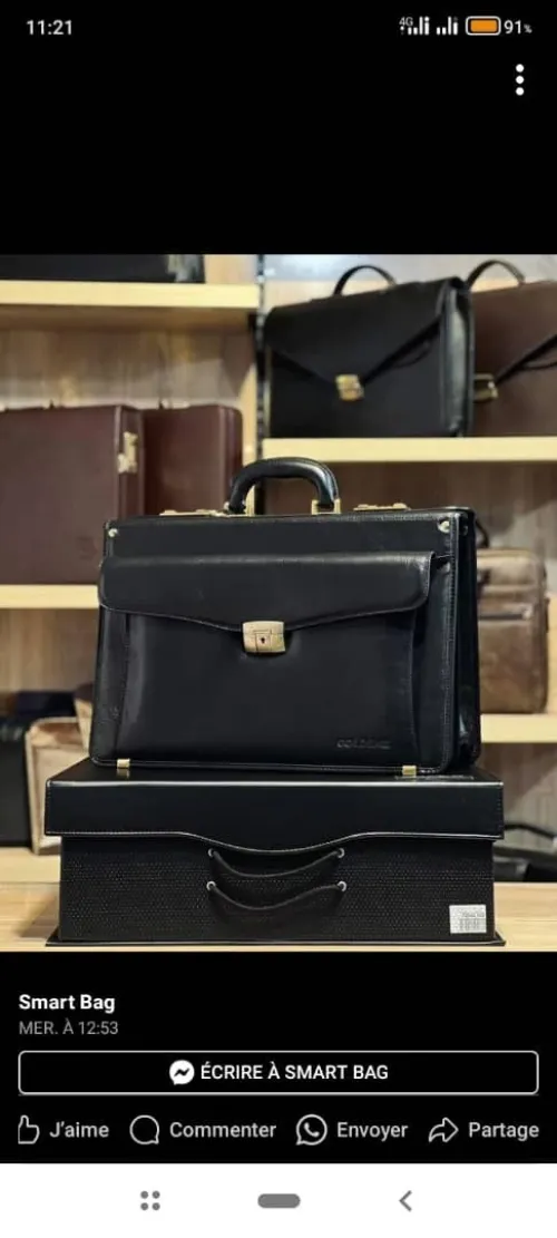 Cartable véritable cuir 