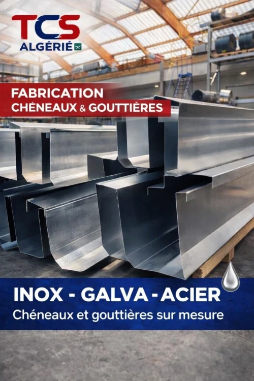 Chenaux & Gouttières Métalliques - Inox | Acier | Galva