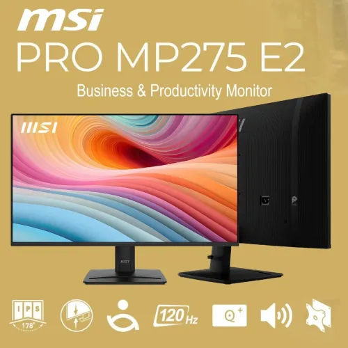 ECRAN MSI MP275 E2 PRO - 27 FULL HD - IPS - 120HZ -1MS - HDMI/DP - ADAPTIVE-SYNC