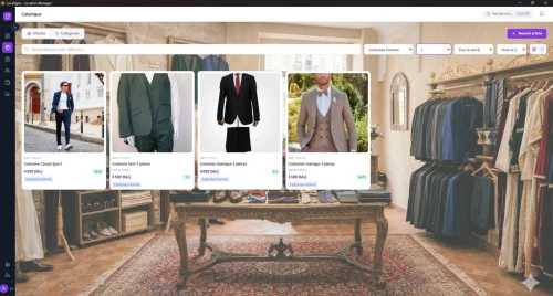 LocaStyle - Logiciel de gestion pour magasins de locations de vêtements/tenues traditionnelles etc
