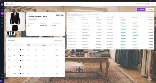 LocaStyle - Logiciel de gestion de location de vêtements/tenues traditionnelles