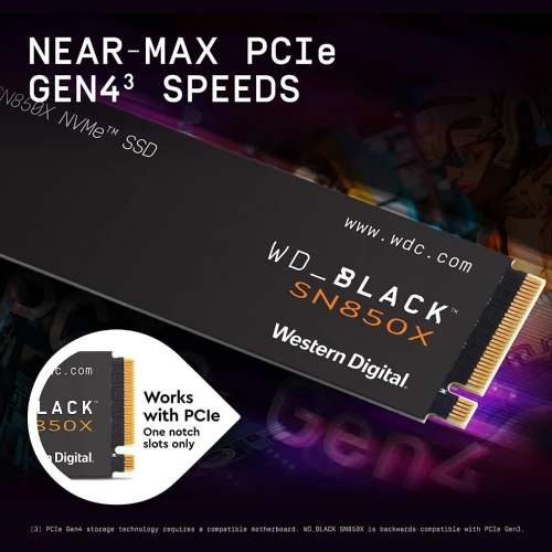 Western Digital SSD WD Black SN850X 1To 7300mb/s Gen 4
