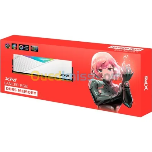 RAM ADATA XPG Lancer 16Go 6000Mhz Cl30 DDR5 RGB Intel XMP / AMD EXPO / Black / White 