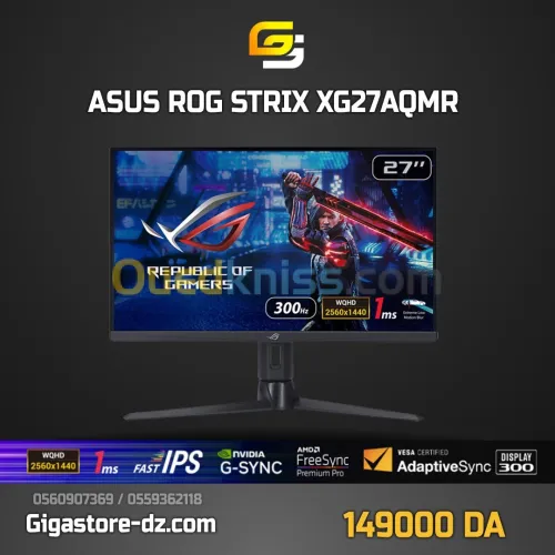 ASUS 27" LED ROG Strix XG27AQMR 2K / 300Hz / IPS / 16/9 / HDR600 / NVIDIA G-Sync / ULMB