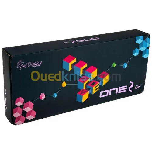 Ducky One 2 SF Gaming Keyboard, MX-Blue, RGB LED - WHITE ( AZERTY ) 