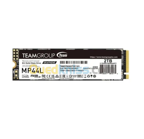 SSD TEAMGROUP MP44L SSD 2 To M.2 NVMe PCIe 4.0 SLC