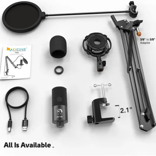 MICROPHONE FIFINE T669 USB WITH ARM STAND & SHOCK