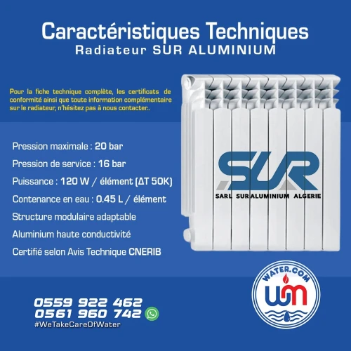 Radiateur en Aluminium de la marque SUR-ALUMINIUM