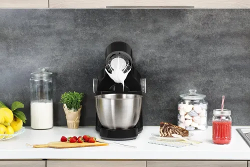 Moulinex Wizzo, Robot Pâtissier Blender Hachoir à Viande Découpe-Légumes 1000W, 7 Vitesses
