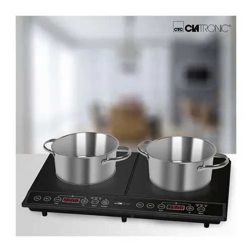 Plaque Chauffante Double Plaque De Cuisson A Induction 3500w Clatronic 