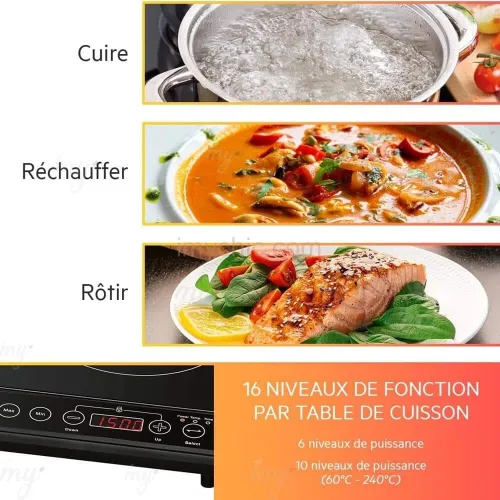 Plaque Chauffante Double Plaque De Cuisson A Induction 3500w Clatronic 