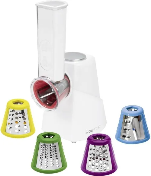 Clatronic Hachoir Et Râpe Électrique 5EN1 Multi Express Avec Insertion En Inox