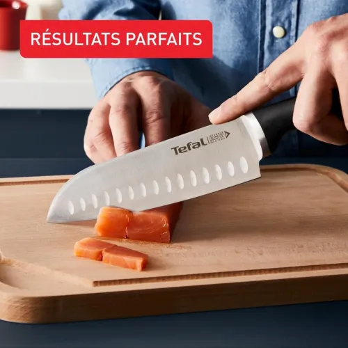 Serie Couteaux Tefal Ice Force Ensemble 11 Pièces, Lames en Acier Inoxydable Allemand, Coupe et Tranchant Haute Performance