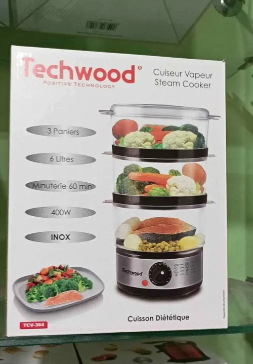 Cuiseur vapeur Minuterie En INOX avec Arrêt automatique TECHWOOD