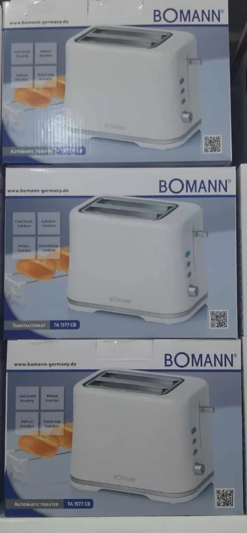Grille-Pain 2 Fentes Avec Fonction De Réchauffement Et Arrêt Automatique 870W Bomann  