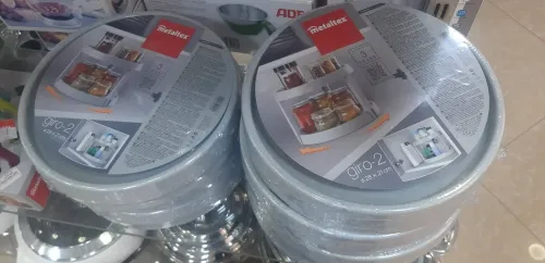 Support Boite Epice Pivotant à Deux Etages .