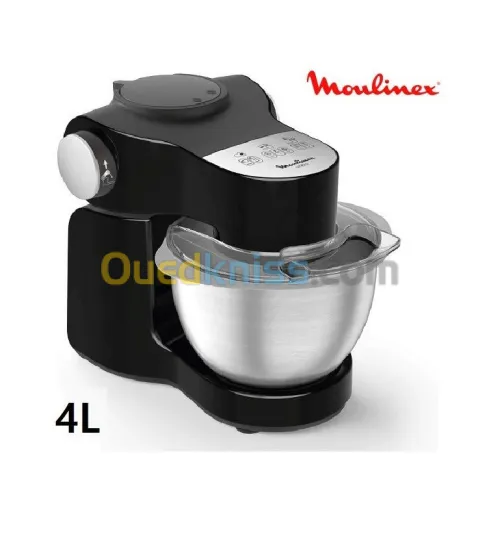 Moulinex Wizzo, Robot Pâtissier Blender Hachoir à Viande Découpe-Légumes 1000W, 7 Vitesses