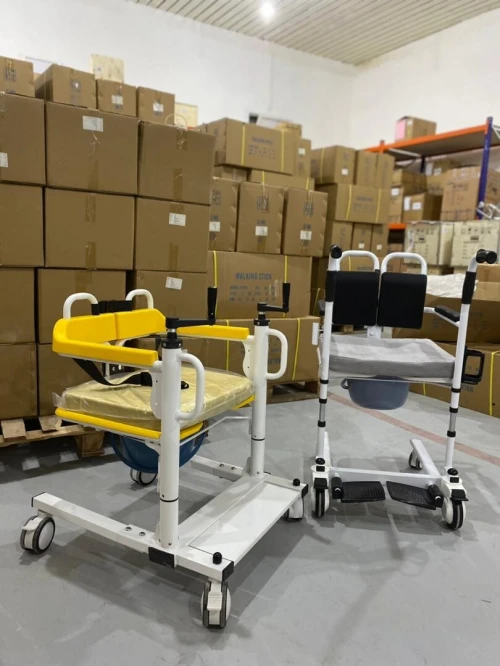 Chaise De Transfert Malade Garde Avec Siège Divisé à 180 Degrés, 5En1 Pour Maison, L'Hôpital, Infirm