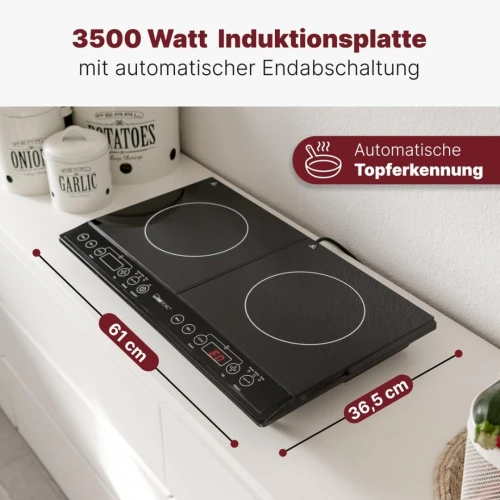 Plaque Chauffante Double Plaque De Cuisson A Induction 3500w Clatronic 