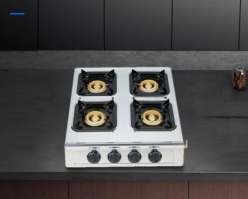 Réchaud A Gaz En Inox Inoxydable 04 Feux Kitchef