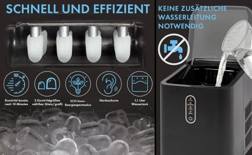 Machine ,Pondeuse A Glaçons 1.1L Idéal Pour Bureau, Maison Et Camping - Bomann